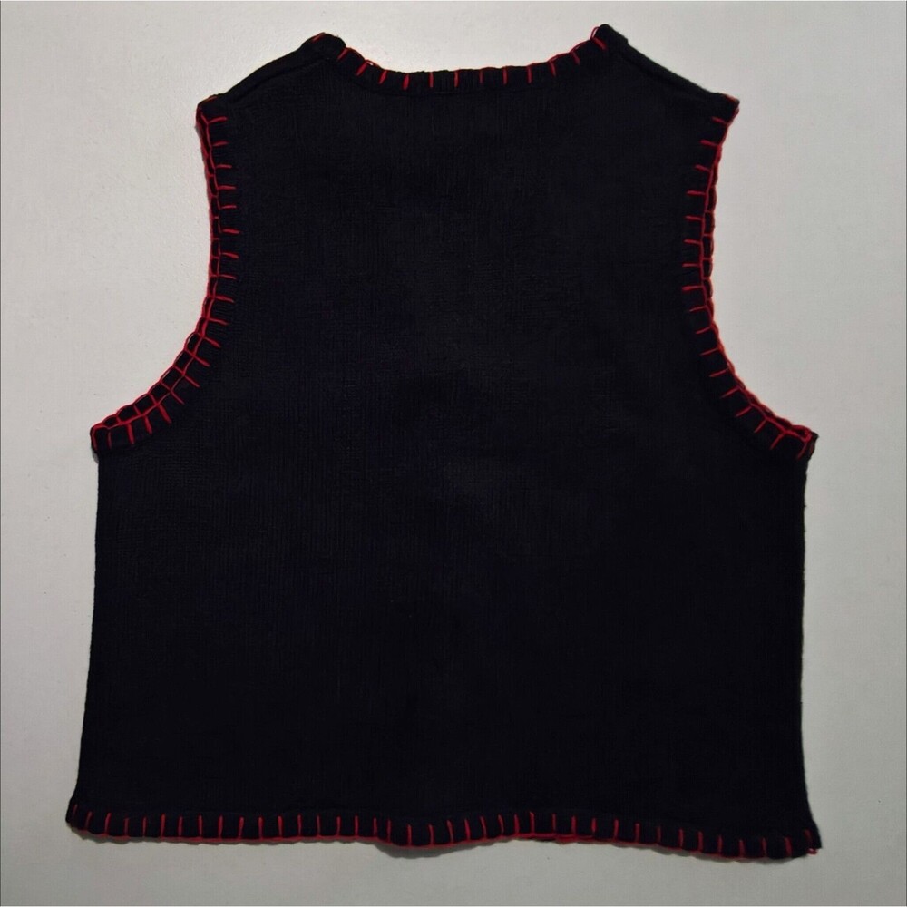 NEW Vintage Christmas Sweater Vest XL X-Large Snowman Sequin Sparkle Winter NWT - Picture 5 of 12